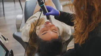 A patient getting a digital scan at Wiktorski Orthodontics